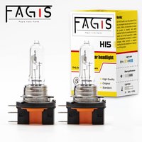 Fagis 2 Pcs H15 12V 15/55W 3350K Warm White Auto Headlight Head Lamp Car Light Halogen Bulb