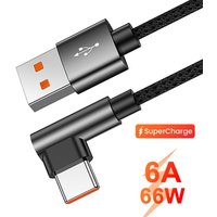 Ligne de Charge rapide USB C vers USB Type C câble Charge rapide 4.0 fil à Angle droit câble de données à 90 degrés pour ordinateur portable téléphone portable