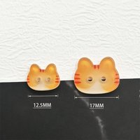 NEW 20Pcs Cute Cat Two-eye Buttons 12/17mm Colourful Cartoon Cat Resin Buttons DIY Kids' Clothes Hats Socks Buttons