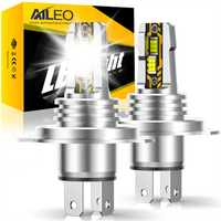 AILEO 2Pcs H4 LED Lights 6500K Headlight Bulb Hi/Lo Beam 60W 16000LM Mini Size Design Wireless For Car Lamp CSP 5570 Chip White
