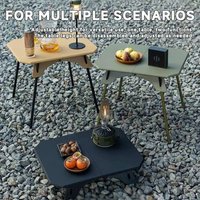 Outdoor-Campingtisch, ultraleichter Dual-Purpose-Tisch, tragbar, verstellbar, Klapptisch für Camping, Picknick, Grillen, Angeln