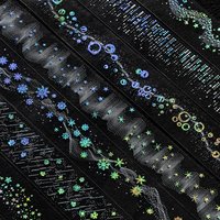 Mr. Paper 2-Roll When Stars Shine Tape - Seamless Silver Foil PET Craft, Starry Sky Journal Decor, Creative Collage Material