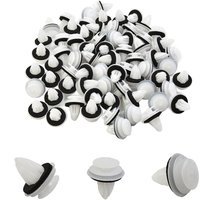 100Pcs Universal Auto Fastener Clips Retaining Door Panel Clips Bumper Clips Interior Fender Screw Rivet Fastener Fastener Clips