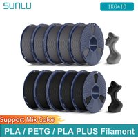 SUNLU 10KG 3D PLA/PETG/PLA PLUS/Clear Filament 1.75mm 10Roll 1KG 3D Printer Neatly Wound 3D Filament for 3D Printer& 3D Pen