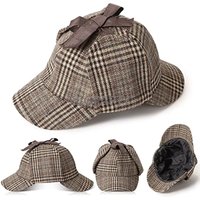 ecoparty 6 difraz Detective Hat Pipe Magnifying Glass Bow Tie Fake Mustache Lensless Glasses for Role cosplay accessories