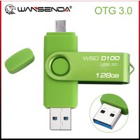 WANSENDA USB Flash Drive 2 IN 1 OTG USB3.0 & MicroUSB Pendrive 16GB 32GB 64GB 128GB 256GB Memory Stick External Storage U Disk