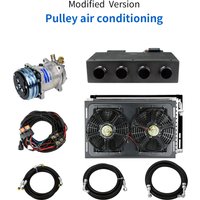 404-4-hole Car Cold Air Heating Air Conditioning Kit 12v Truck Excavator Harvester Pulley Air Conditioning Accessories 24v