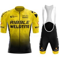 AliExpress NONE Ribble Weldtite Pro Team Cycling Jersey Set Summer Breathable Bicycle Men's MTB Bike Clothing Maillot Ropa Ciclismo Uniform Suit