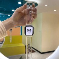 Transparent Strap For Apple Watch Band Ultra 49mm 46 42 45 4140 44 38mm Glacier Clear Bracelet iWatch Series SE 10 9 8 7 6 5 4
