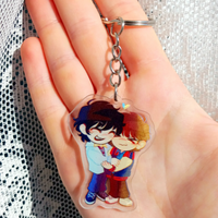 Byler Miwi 2-inch Acrylic Keychain Creative Cute Cartoon Character Design Soft Plush Pull-out Pendant for Keys, Bags, Hanging