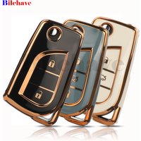 jingyuqin 2/3Buttons TPU Auto Key Shell Case Cover For Toyota Auris Corolla Avensis Verso Yaris Aygo Scion TC IM Car Accessories