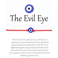 Lucky Amulet Evil Blue Eyes Bracelet Simple Red String Rope Braided Friendship Bracelets for Women Adjustable Jewelry With Card