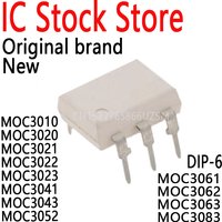 100PCS DIP6 Optocoupler In Stock MOC3010 MOC3020 MOC3021 MOC3022 MOC3023 MOC3041 MOC3043 MOC3052 MOC3061 MOC3062 MOC3063 MOC3083
