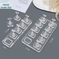 【1/5/10Grids Non-Magnetic Nail Stand Sample Nails Display Nail Polish Holder Nail Tips Reusable】