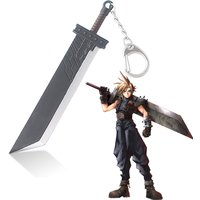 Final Fantasy 7 Cloud Buster Sword Keychain Cloud Strife's Weapon Metal Pendant Key Chain for Men Jewelry