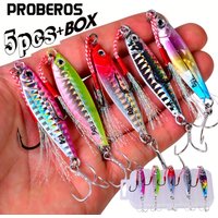 PROBEROS 5pcs jigging Lure Metal Casting Jig 7g/10g/15g/20g/30g Simulation Metal Slow-Shaking Jig bait Fake Lure