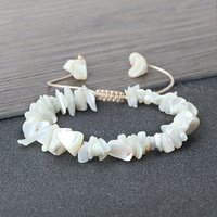 New Irregular Shape Freshwater Shell Beads Bracelet Handmade Adjustable Mother of Pearl Bangles Chain Jewelry Boho Pulsera Gift