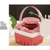 2025 New Arrival Hollow Design Basket Metal Cutting Dies Scrapbooking Card Making Stencils Embossing Craft Decoration