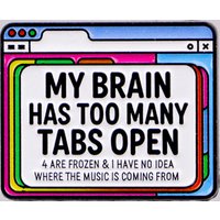 "MY BRAIN" Enamel Pin Tag Quotes Brooch Pines Lapel Pins Badge on Backpack Clothing Accessories Fashion Jewelry Friends Gifts