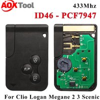 for Renault card Renault Megane II Card Scenic II Grand Scenic 433mhz PCF7947 ID46 Renault Remote Megane card Scenic Card