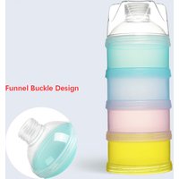 4 Grid portable multi-color milk powder box container for toddlers Baby snacks food storage box Formula dispenser Milk powder bo