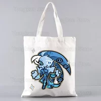 Shadow Milk Cookie Print Wiederverwendbare Einkaufstasche Damen Canvas Tragetaschen Druck Eco Bag Cartoon Shopper Schultertaschen