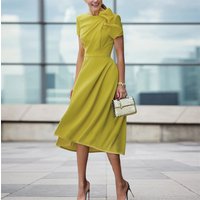 Modigirl Summer Women's Evening Prom Luxury Dress 2025 New Pleated Split-joint Birthday Wedding Party Midi Dresses for Woman