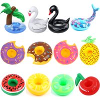 Swimming Pool Drink Cup Stand Holder Float Toy Coasters Inflatable Drink Holder For Beverage Bottle Kids Toys and Pool Party