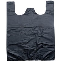 100PCS With Handle Bag Black Vest Plastic Bag Kitchen Living Room Clean Garbage Storage Bag Takeaway Shopping Packing Garbage