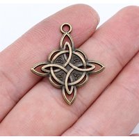 10pcs/lot Fashion Celtic Knot DIY Handmade Metal Pendant Necklace Earrings Accessories Charms Findings Jewelry Making Supplies