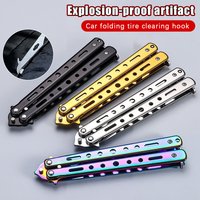 1Pcs Motor Tire Stone Cleaner Stone Remover Tire Repair Tools Foldable Tire Cleaning Hook Screwdriver AccessoryHot