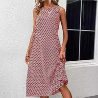 Summer New Elegant Style Women's Fashion Summer New Short Sleeve Printed Dress