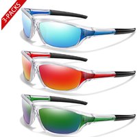 AliExpress NONE 3 PCS Brand Polarized Cycling Sunglasses UV400 Outdoor Sports Men And Women Driving Hiking Camping Travel Colorful Goggles