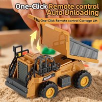1:64 Metal Remote Control Engineering Car Set - Mining Truck Excavator Forklift Heavy-Duty Die-Cast Tabletop Play Display Model