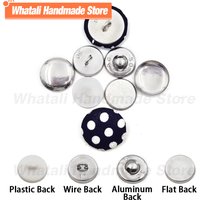 100Pcs #16-60 Covered Button Round Bread Shape Fabric Buttons Fabric Cloth Cover Buttons For DIY Handmade Fabric Accessories