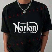 New Norton Motorcycle Classic Logo T-Shirt Moto Riders Summer Men's Fashion Casual O-Neck Tops Tee 2026