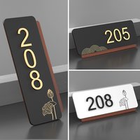 Acrylic Door Plate Customize 3D Laser Cutting House Number for Villa Shop Store Office Apartment Hotel Bar with sticker or maget