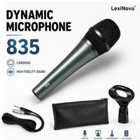 LexiNova 835 Professional Dynamic Microphone Wired Handheld Vocal Mic For Singing Live Recording Stage Performance Karaoke HD
