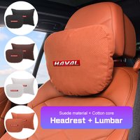 For Haval H6 Dargo M6 H9 H6S F7 F7X Jolion X DOG H2 Car Neck Pillow Headrest Lumbar Support Breathable Suede Pillow Accessorie