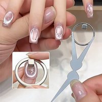 Black Hole Shape Cat Eye Nail Art Magnet Suck Hollow Cat Eye Nail Art Effect Magnet Ring for Magnetic Gel Polish Manicure ToolsK