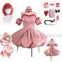 Tokyo Mew Mew Momomiya Ichigo Anime Cosplay Costume Mew Ichigo Wig Pink Lolita Fluffy Skirt Woman Lovely Kawaii Halloween Suit