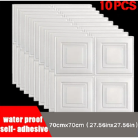 70cmx70cm 3D Wall Sticker Self-adhesive Wall Stickers Foam Waterproof Anti-collision Wallpaper Kitchen Bedroom Ceiling Sticker