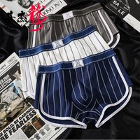 New Lencerias sexy tоy mens Plus size calzoncillos hombre Striped cotton man underwear breathable trendy shorts boxers for men
