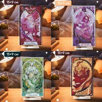 15Cm Acrylic Standing Sign for Steel Ball Run Funny Valentine Hot Pants Diego Brando Tarot Card Style Anime Peripheral Toy Gift