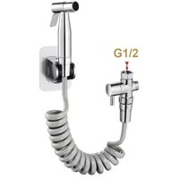 Bathroom Single Cold Water Toilet Bidet Sprayer Faucet Stainless Steel Shower Bidet Wall Mounted Woman Cleaner