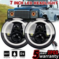 1 Pair Led Headlights Halo E Marked Rhd Replacement For Land Rover Defender 90 110 Tdi Td5 Automotive Headlight Accessories