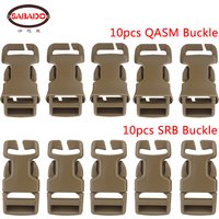 10 Pcs 1'' SRB QASM Buckles Side Release Buckle Quick Attach Surface Mount CS Hunting Gear Airsoft Vest Modular Attachment Point