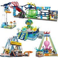 Ideas Pirate Park Building Blocks City Amusement Park Roller Coaster Bricks Model Creative Expert Toys For Adult Gift MOC