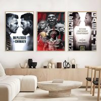 U-UFC Fighter Legend Boxer Champion Poster Frameless Poster Self-adhesive Art Waterproof Paper Sticker Coffee House Bar Room Wal
