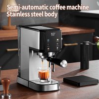 20Bar semi-automatic Italian coffee machine, ultra-thin espresso machine, LED multi-functional display, cappuccino/latte